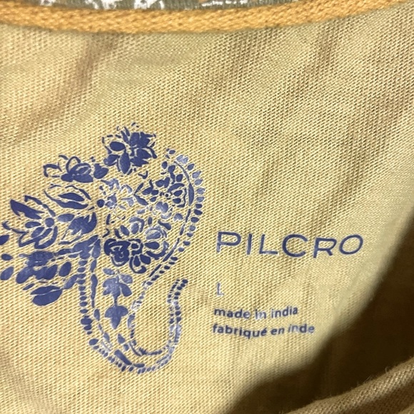 Anthropologie Pilcro Everyday Cropped Tee Bohemian Paisley Camo Print Size Large - Picture 8 of 8